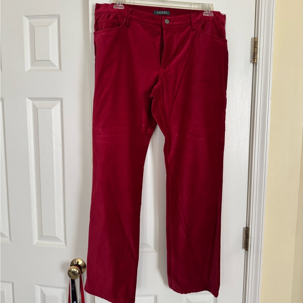 Ralph Lauren Vibrant Red Flare Pants